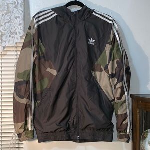 Adidas camo zip up